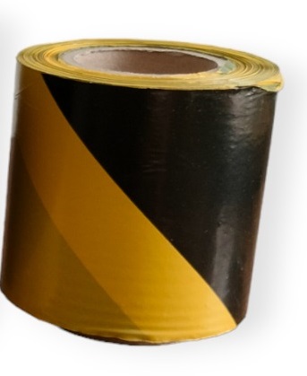 VÝSTRAŽNÁ PÁSKA 70mm/100m žltá čierna 7cm značkovacie označenie