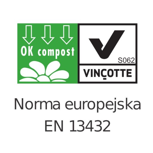 Biologicky rozložiteľné kompostovateľné vrecká ATEST 10L 10 ks
