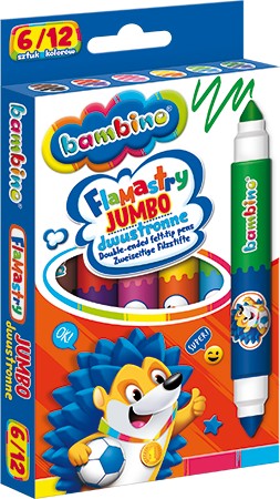 12 značiek COL. 6KS OBOJSTRANNÉ JUMBO BAMBINO