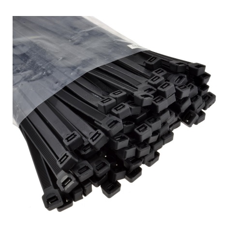 100ks ČIERNE VIAZAČKY 4,8x500 mm