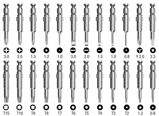 SET Precision Screwdrivers Skrutkovače 25v1 PRO