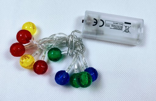 Girlandová reťaz z farebných svetiel, 10 ks LED, 100 cm