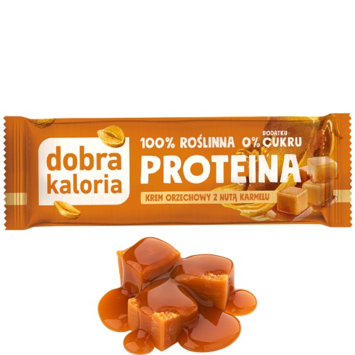 Proteínová tyčinka karamel bez cukru, dobrá kalória