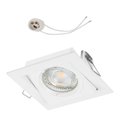 POHYBLIVÉ halogénové svietidlo pre LED 230V GU10, biele