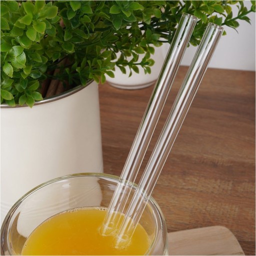 4x GLASS slamky na pitie, opakovane použiteľné a opakovane použiteľné