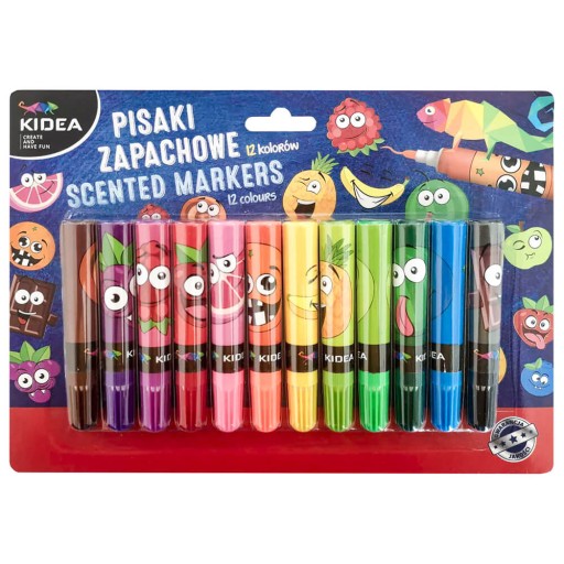 Perá Kidea s vôňou ovocia, 12 farieb