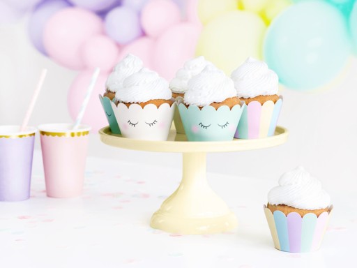 Košíčky na muffiny Unicorn - farebné, 6 ks.