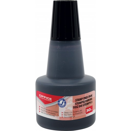 Office Products bezolejový pečiatkovací atrament na pečiatky, 30 ml, čierny