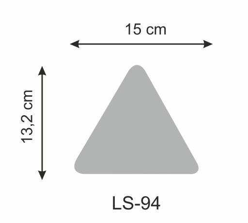 Akryl ZRKADLO trojuholník 15x13,2 cm LS-94