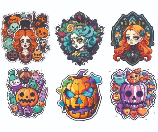 HALLOWEENSKÉ NÁLEPKY NA OKNO Mexická dekorácia 6 ks