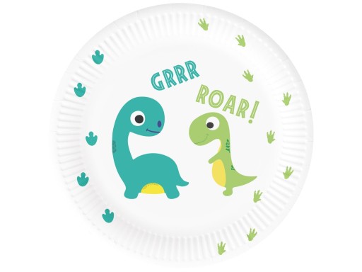 Happy Dinosaurs narodeninové taniere 18cm 6ks