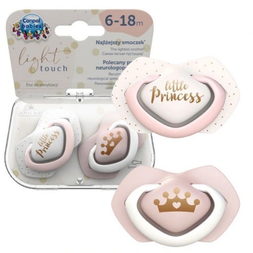 Canpol baby Cumlík silikónový 6-18m symetrický ROYAL BABY 2 ks 22/651
