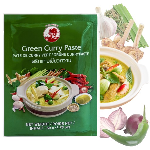 GREEN CURRY PASTE 50g GREEN COCK ZNAČKY THAJSKO