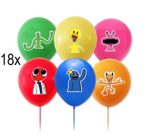 Narodeninová súprava balónov RAINBOW FRIENDS ROBLOX x18