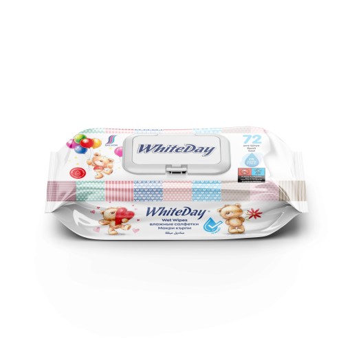 ''WHITEDAY'' VLHČENÉ UBROUSKY A72 S Klipom na medvedíka