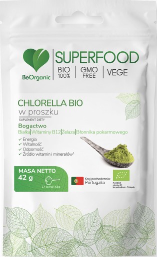 BeOrganic CHLORELLA BIO prášok (42 g.)