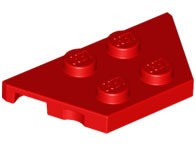 LEGO šikmý klinový tanier 2x4 červená červená 10 kusov 6023770 51739