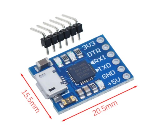 CP2102 micro-USB RS232 TTL/UART Arduino prevodník