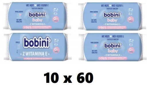 Bobini baby vlhčené obrúsky pre deti a bábätká, 60 ks s vitamínom