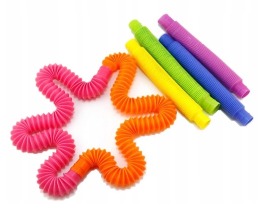 Pop Tubes Sensory Squishy Tubes Antistresová hrubá XXL hračka 6ks