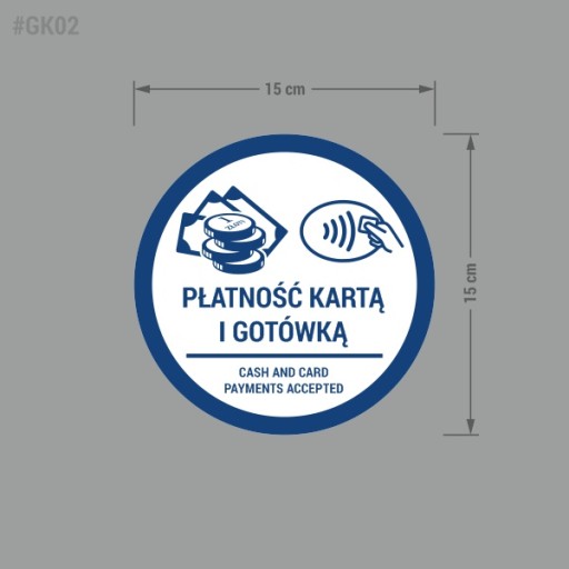Platba kartou aj v hotovosti - nálepka 15x15, rôzne vzory