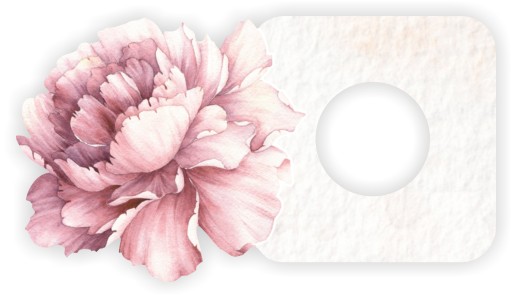 NÁLEPKA na kontaktný spínač PEONIA kvetina pivonka nálepka pre deti