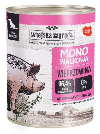 VILLAGE FARM Monoproteínové bravčové mäso 800g