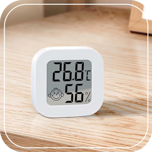 ELEKTRONICKÝ PRIESTOROVÝ TEPLOMER DIGITÁLNY vlhkomer METEOSTANICA + BATÉRIA