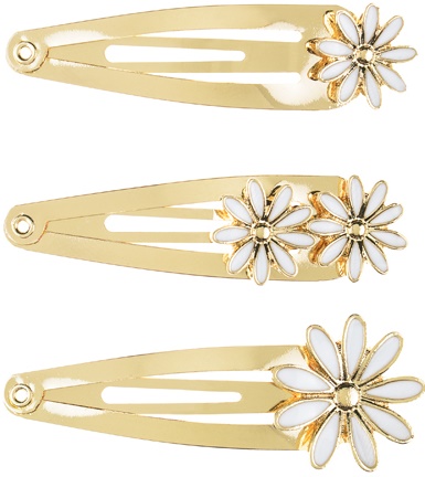 Sponky do vlasov Daisies Flowers Zlatá dekorácia