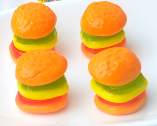 Trolli Hamburger Mini želé fazuľky 10 ks z Nemecka, balenie mini burger setu