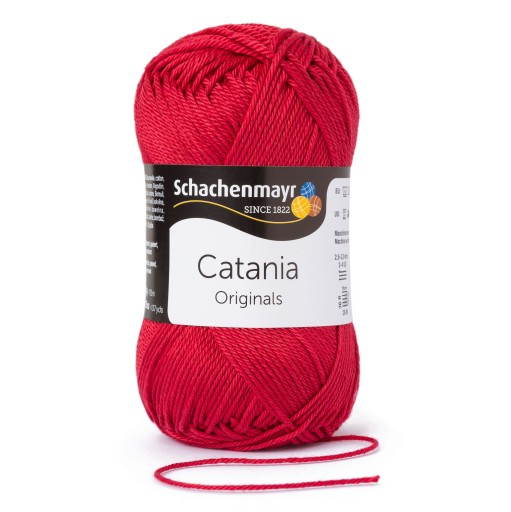50g priadza 100% bavlna Catania svetlo červená 424
