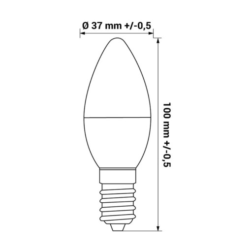 LED žiarovka svetelný zdroj E14 8W 900lm 230VAC 3000K ORO C37 TOTO WW
