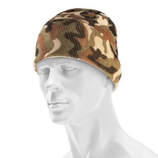 Teplá maskáčová zimná čiapka Mil-Tec Watch Cap Beanie - Woodland