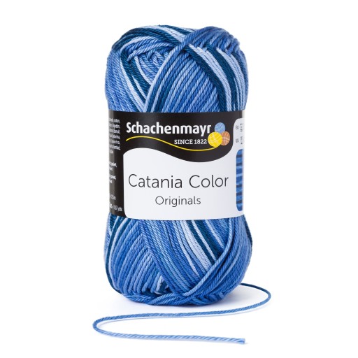 50g 100% bavlna Catania Farba modrá 201 priadza