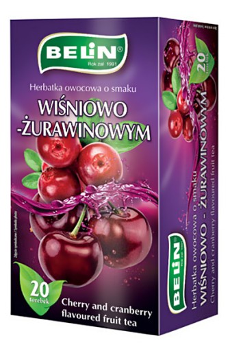 Čerešňový čaj s brusnicami 20 sáčkov BELIN