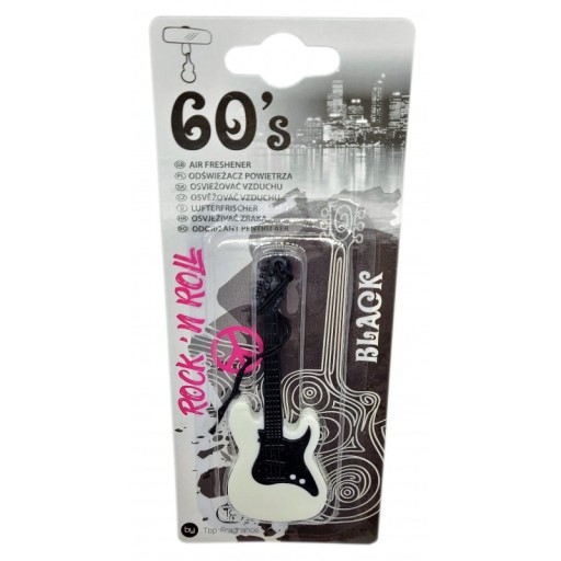 RETRO ELEKTRICKÁ GITARA AUTO VÔŇA ČIERNA ROCK'N'ROLL 60. roky