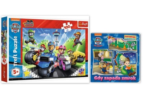 Puzzle 100 dielikov. Tlapková patrola na motorkách