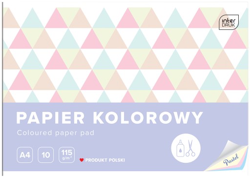 Výrez Farebný papier PASTEL A4/10k Interprint