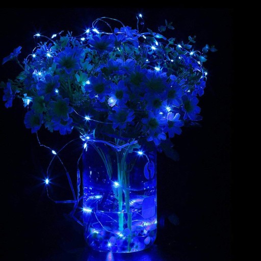 DRÔTOVÉ SVIETIDLÁ 10 LED BATÉRIOVÉ MODRÁ 10 LED