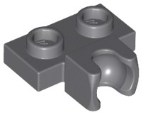 LEGO Plate 1x2 hák na gule tmavosivá 6146792 14704 - 4 ks