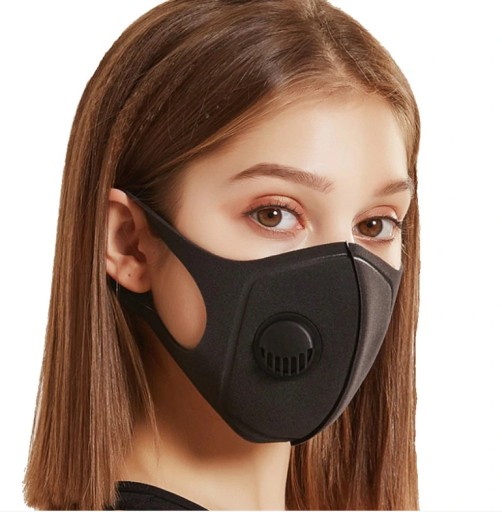 OPÄTOVNE POUŽITEĽNÁ MASKA 3D MASKA s ŠPONGOVÝMI VENTILMI