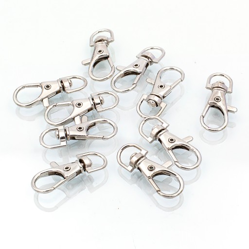 Karabína - Lobster Swivel Iron 37x14x7mm 10 ks