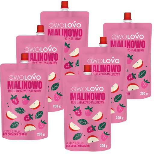 Owolovo Malinowo Jablkovo-malinová pena 200 g x 6 kusov