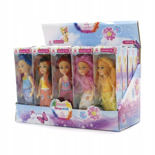 MÓDNE OBLEČENÁ BÁBIKA mini bábika 13cm FARBY