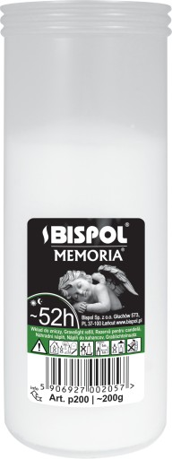 Vložka do sviečky parafínová BISPOL P200 52H 1 ks.