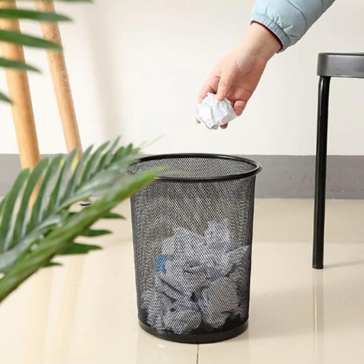 KOVOVÝ KOŠ KANCELÁRSKY PAPIER ČIERNA SIEŤKA CLASSIC 11l