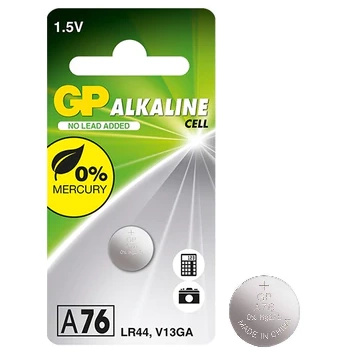 GP alkalická gombíková batéria LR44 1,5V
