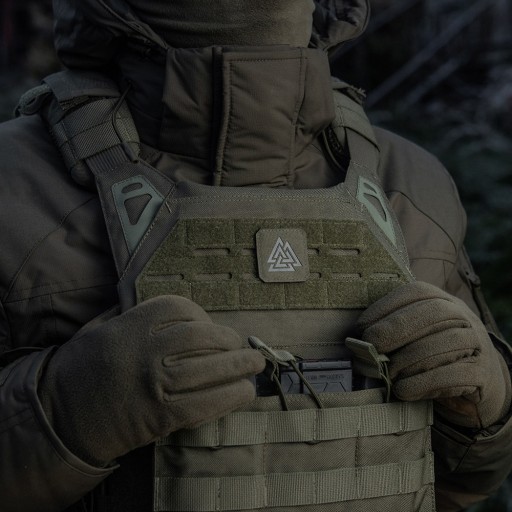 VELCRO NÁŠIVA LASEROVÝ REZANÝ SYMBOL VALKNUT M-TAC ČIERNO-ZELENÁ