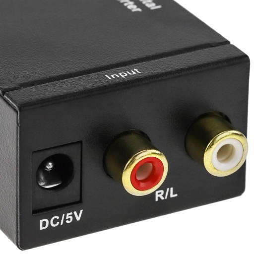 OPTICKÝ AUDIO CAD DIGITÁLNY NA ANALOGOVÝ KONVERTOR TOSLINK KOAXIÁLNY RCA CINCH