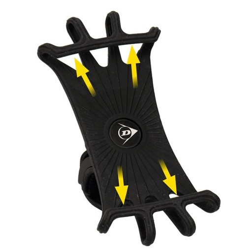 Dunlop - držiak telefónu na bicykel 10-15 cm otočný (sivý)